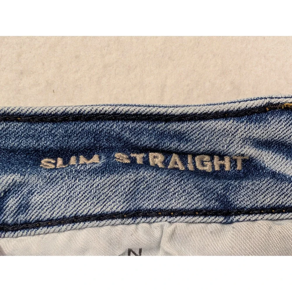 American Eagle Mens Slim Straight Jeans 30 x 32 Airflex+ Light Wash Blue